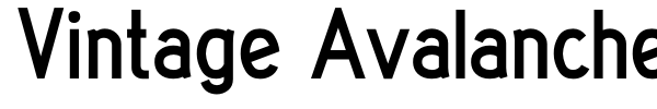 Vintage Avalanche font preview